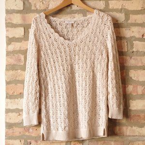 Loft Crochet Pullover Layer